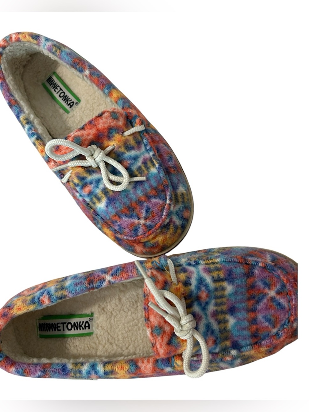 Minnetonka Eco Oak Slippers, Orange Sunset, Size 10, NWOT open package - Picture 5 of 13